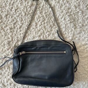 All Saints dark navy blue pocketbook